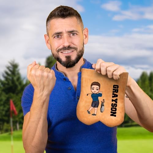 Personalized Golf Ball Bag, Custom Cartoon Character & Name on Golf Shag Bag - Image 5