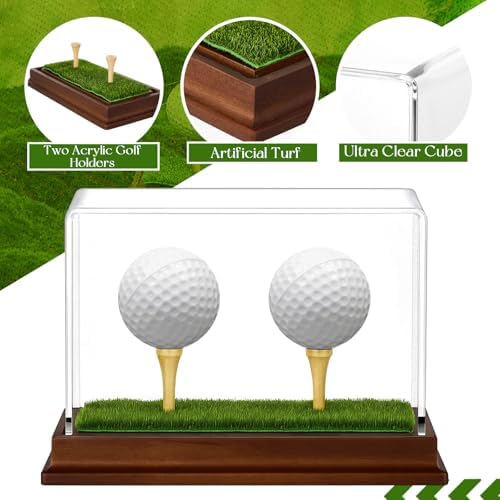 Weysat Golf Ball Display Case 2 in 1 Golf Ball Holder Stand Clear Acrylic - Image 3