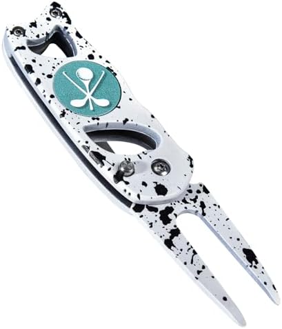 Golf Divot Repair Tool, 3 in 1 Compact Ball Marker Divot Tool, Foldable Golf by Unknown