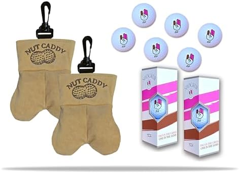 Nut Caddy Golf Ball Holder for Men Includes Shocker 69 by ScaleWearDesign