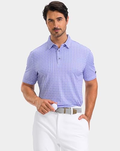 Obla Men's Golf Shirt Short Sleeve Dry Fit Collared Polo Shirts - Image 2