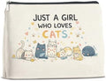 YeleY Cat Lover Gift Makeup Bag, Cute Cat Cosmetic Pouch by YeleY