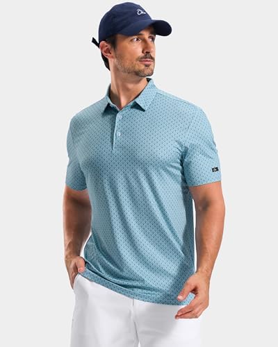 Obla Men's Golf Shirt Short Sleeve Dry Fit Collared Polo Shirts - Image 2