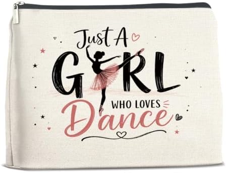 YeleY Dance Makeup Bag, Just A Girl Who Loves Dance Cosmetic Pouch by YeleY
