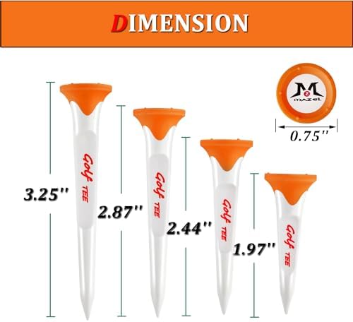 MAZEL Plastic Golf Tees 8 Pack｜Excellent Durability and Stability Plastic Tees - Image 3
