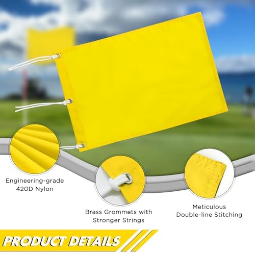 KINGTOP Golf Flags with Grommets, 14 x 20 in, 420D Nylon - Image 2
