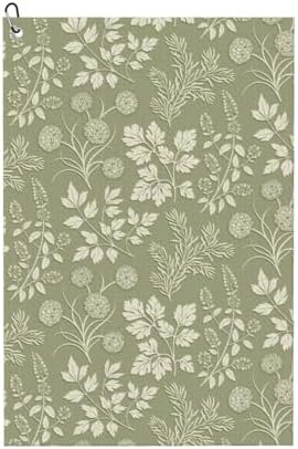 Green Leaf Plant Golf Towels – Premium Microfiber Waffle Pattern Towel by Unknown