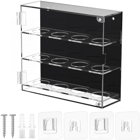 SiliFine Acrylic Golf Ball Display Case Wall Mounted Golfball Holder 3 Layer - Image 2