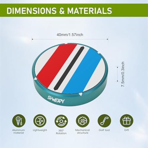 360° Rotate Golf Alignment Ball Marker Putting Alignment Tool - Image 2