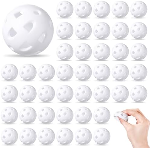 Junkin 50 Pack Practice Golf Balls Limited Flight Plastic Impact Golf Balls by Junkin