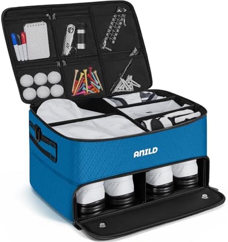 ANILD Golf Trunk Organizer, 2 Layer Golf Storage Case by ANILD