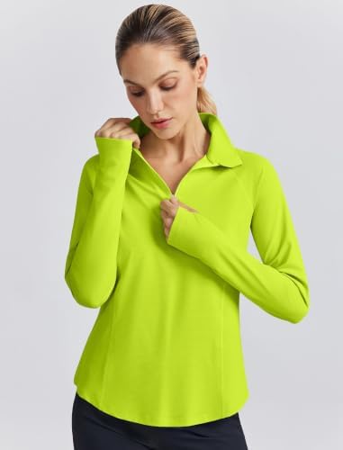PINSPARK Womens Golf Shirt Long Sleeve Polo Shirts 1/4 Zip Tennis Hiking Tops - Image 4