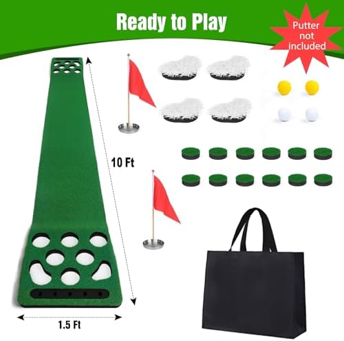 Golf Putting Game Set, Putting Green Mat - Image 5