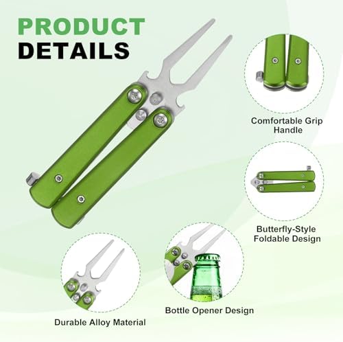 Golf Divot Repair Tool Alloy Foldable Divot Tool - Image 3