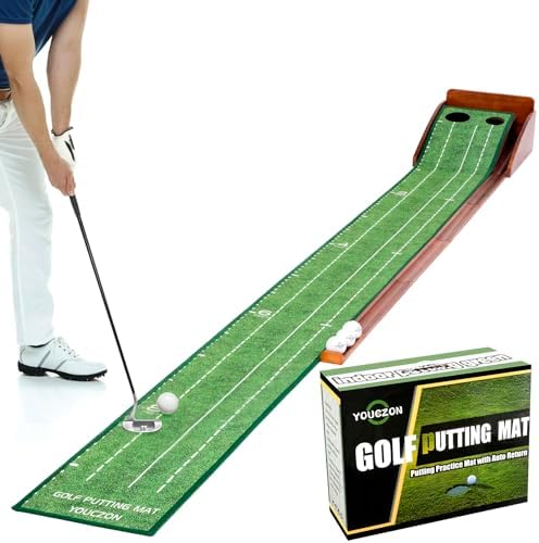 YOUCZON Putting Green Indoor, Golf Putting Mat, Premium Crystal Velvet Surface by YOUCZON