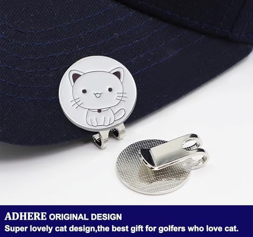 Adhere Golf Ball Markers Personlized Double Side Cute cat Logo Enamel - Image 3