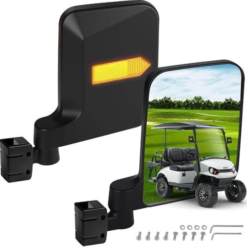 No Drill Golf Cart Side Mirrors by LEAPGOMAXGolfCartParts