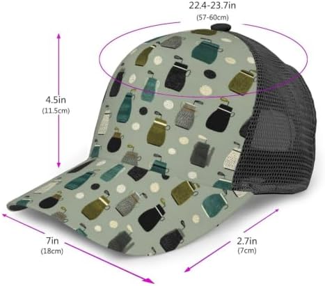 Mesh Baseball Cap, Sports Hat-Golf Bags and Balls Black - Image 2