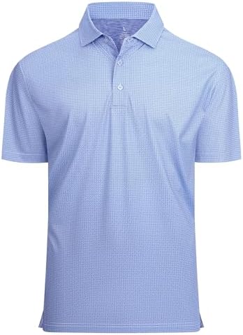Alex Vando Mens Golf Shirt Moisture Wicking Classic Print Golf Shirts by AlexVando