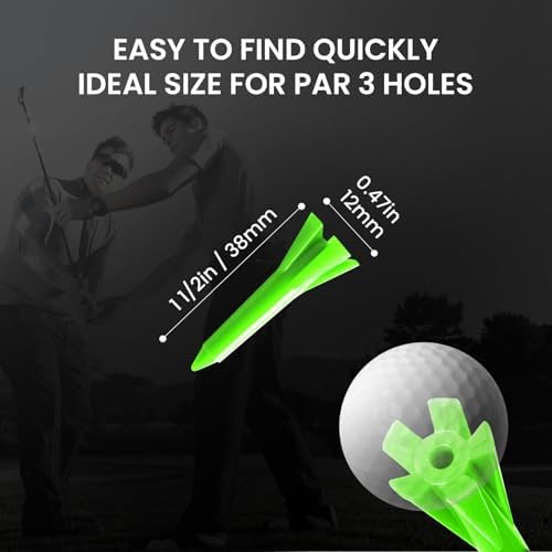 Amy Sport Unbreakable Short Golf Tees Plastic 1 1/2 Inch 120 Pack - Image 3