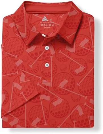 ZITY Men's Golf Shirts Short Sleeve Print Patterns Casual Collared Polo - Image 6