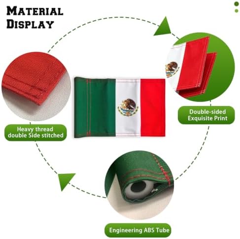 AZCOVER 2 Pack Mexican Golf Flag 8x6 Inch - Image 3