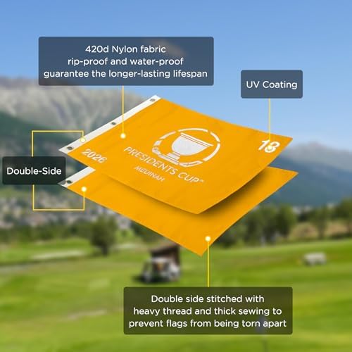 2026 Presidents Cup Embroidered Golf Flag, 14 x 20 in - Image 3