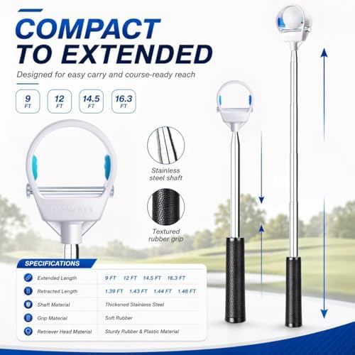 CHAMPKEY Upgraded Auto-Locking Golf Ball Retriever Performance Version - Image 7