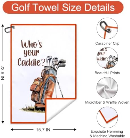 Who's Your Caddie Funny Golf Sports Golf Towel - Image 2