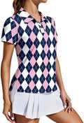 PINSPARK Women's Golf Shirt UPF 50+ Polo Shirts Short Sleeve Tennis Tops by Pinspark