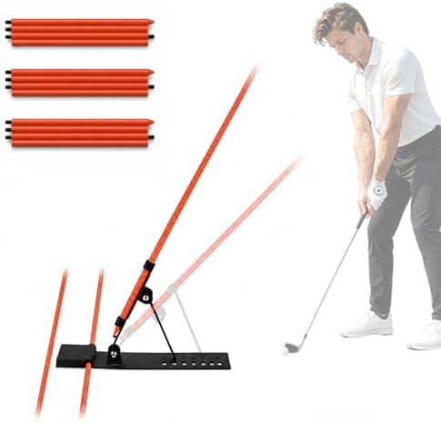 Golf Alignment Sticks Holder – Golf Swing Plane Trainer by HRUIYL
