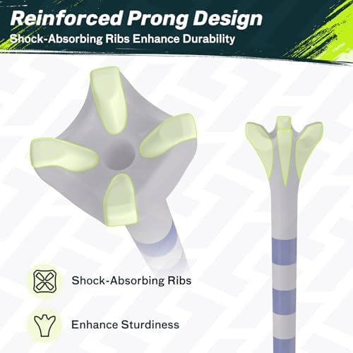 SAPLIZE Upgraded 4-Prong Plastic Golf Tees, 120 Pack Mixed Set or 100 Pack - Image 4