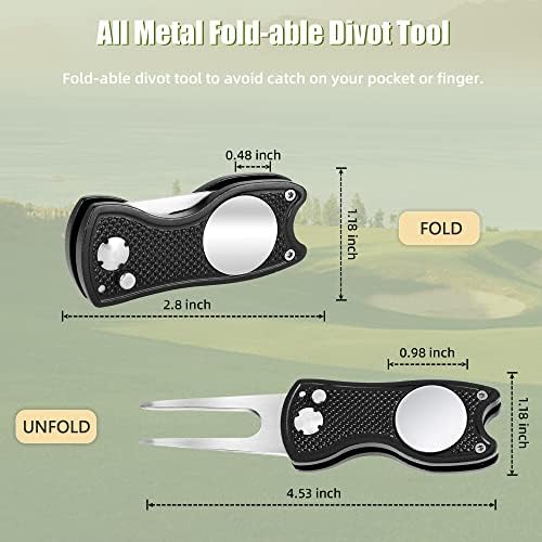 Mile High Life Golf Divot Repair Tool, All Metal Foldable Divot Tool - Image 4