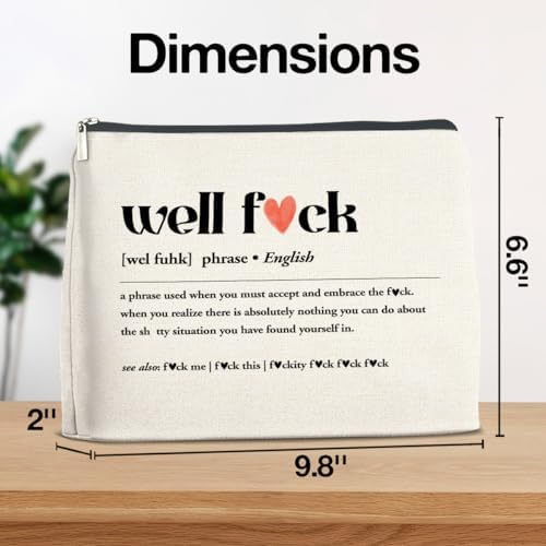 YeleY Funny Quote Makeup Bag Gift, Humorous Cosmetic Pouch - Image 2