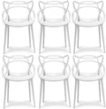 2xhome Modern Dining Chair | Stackable Indoor or Outdoor Entangled Side Chair | by 2xhome