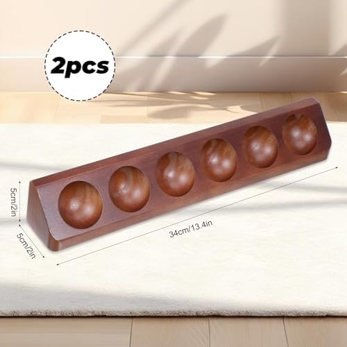 2-Pack Walnut Golf Ball Holder Display Case - Image 2