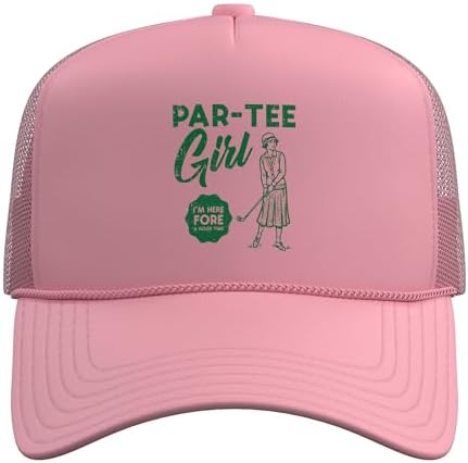 Golf Par Tee Girl Here Fore Good Time Funny Golfer Women Trucker Hat - Image 2