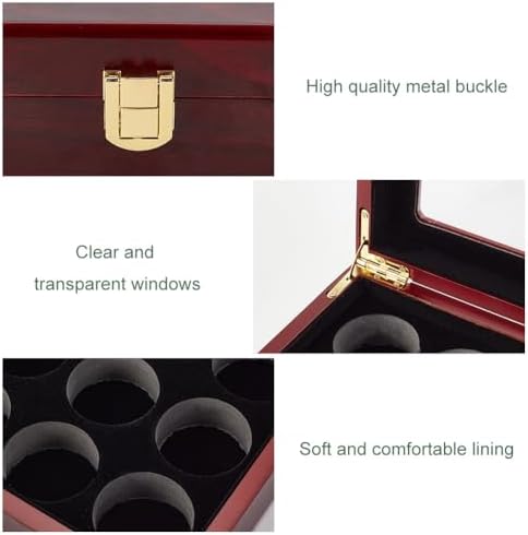 OLYCRAFT Golf Ball Display Case 12-Hole Wooden Display Box - Image 4
