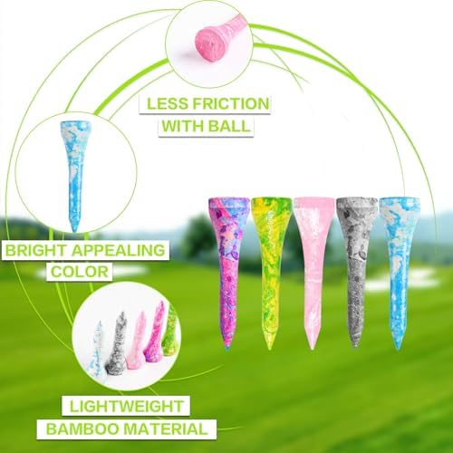 FINGER TEN Stylish Golf Tees Wood 100 Pack - Image 3