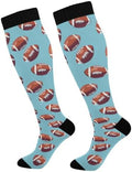 White Baseballs Stitching Compression Sock by Unknown