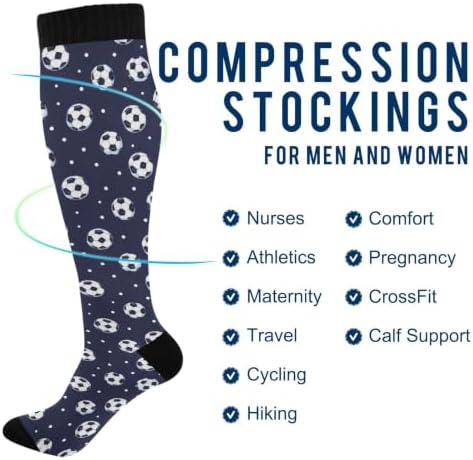White Baseballs Stitching Compression Sock - Image 5