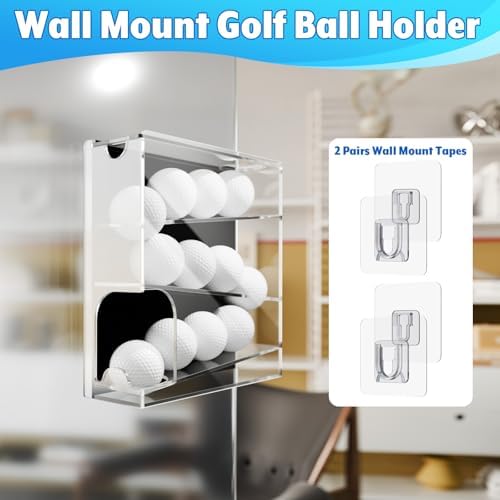 Golf Ball Display Case for 12 Balls, Automatic Rolling Golf Ball Dispenser - Image 7