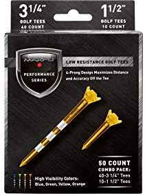 Maxfli Performance Series Low Resistance 3 1/4'' & 1 1/2'' Assorted Golf Tees by Maxfli