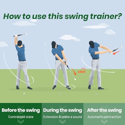 5-in-1 Retractable Golf Swing Trainer, Training Aid - Image 5