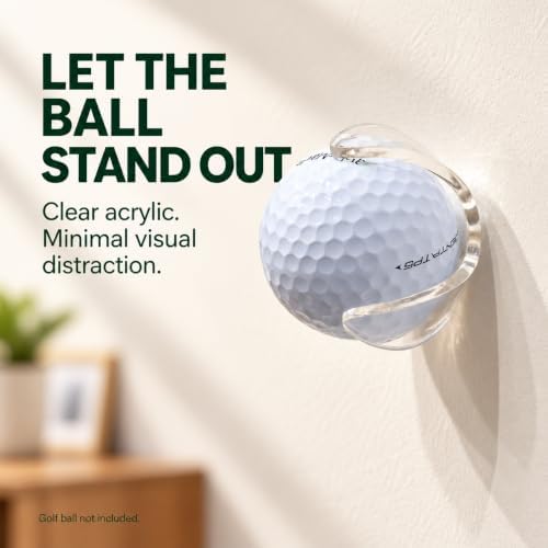 Golf Ball Display Mount, 1 Pack – Clear Acrylic Golf Ball Holder - Image 3