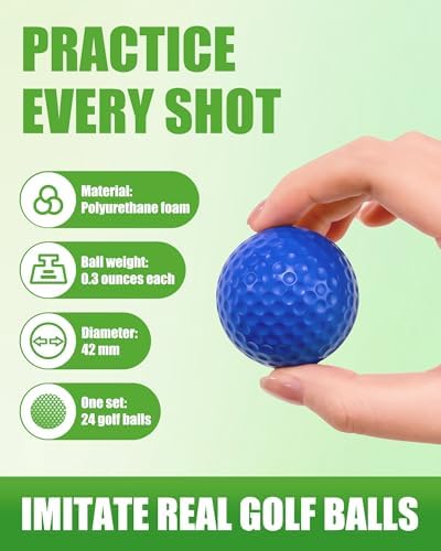 24 Pack Foam Golf Practice Balls, Practice Golf Balls - Image 2