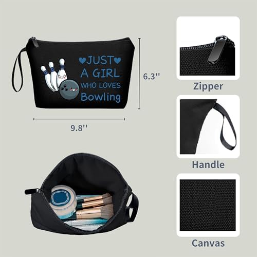Bowling Accessories for Women, Small Travel Makeup bag - Image 2
