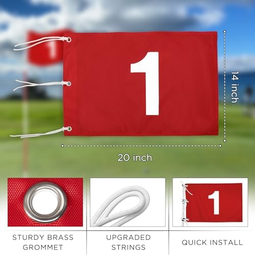KINGTOP Golf Flags with Grommets, 14 x 20 in, 420D Nylon - Image 3