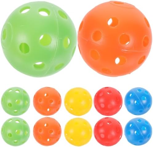 Kisangel 12pcs Perforated Practice Golf Balls Lightweight PP Training Balls by Kisangel