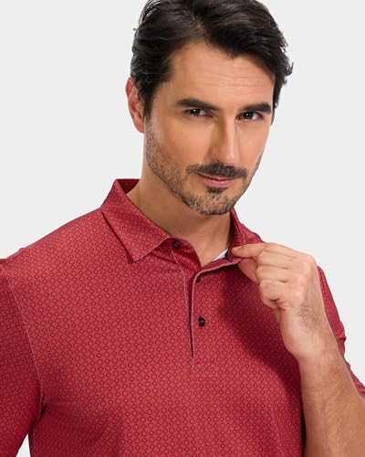 Obla Men's Golf Shirt Short Sleeve Dry Fit Collared Polo Shirts - Image 3